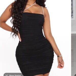 Xs Fashion Nova Black Dress, Never Worn, With Tags, great Condition